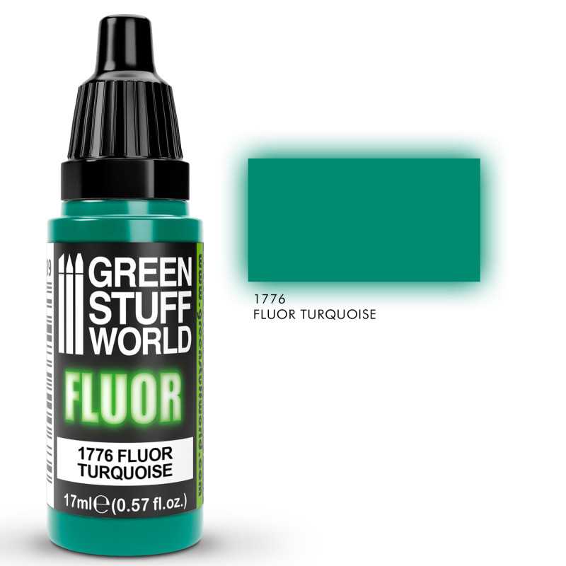 Green Stuff World Fluor Paint TURQUOISE - Loaded Dice
