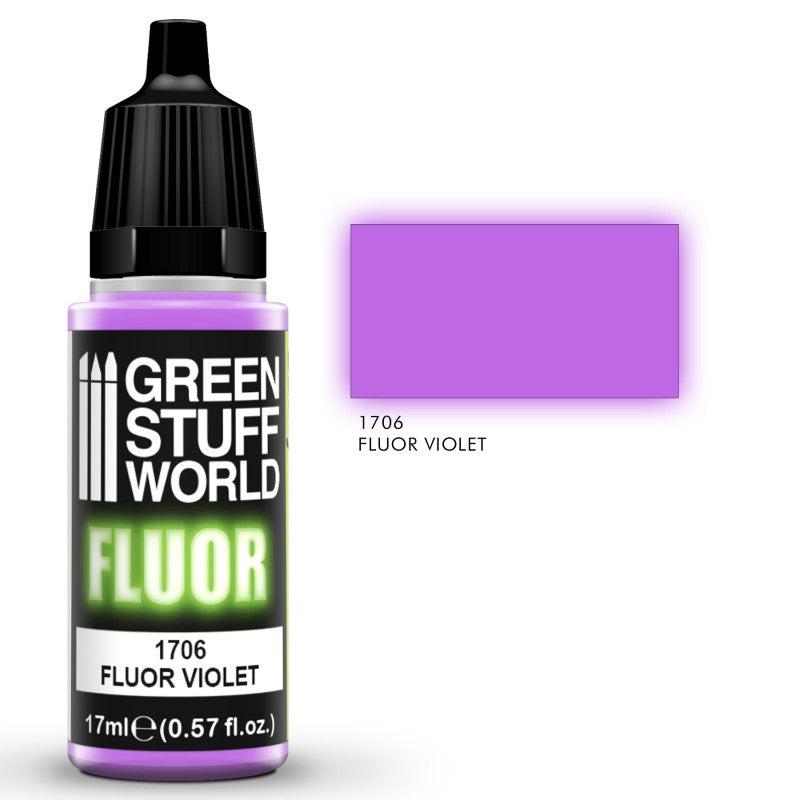 Green Stuff World Fluor Paint VIOLET - Loaded Dice Barry Vale of Glamorgan CF64 3HD