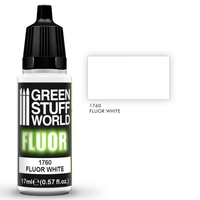 Green Stuff World Fluor Paint WHITE - Loaded Dice Barry Vale of Glamorgan CF64 3HD