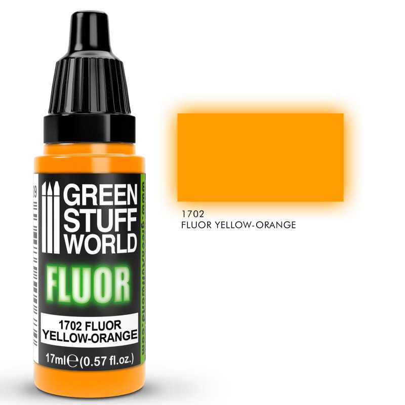 Green Stuff World Fluor Paint YELLOW-ORANGE - Loaded Dice Barry Vale of Glamorgan CF64 3HD