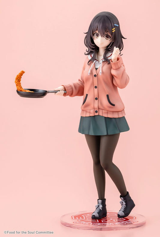 Kotobukiya Food for the Soul Mako Kawai 1/7 statue holding a frying pan, front view
