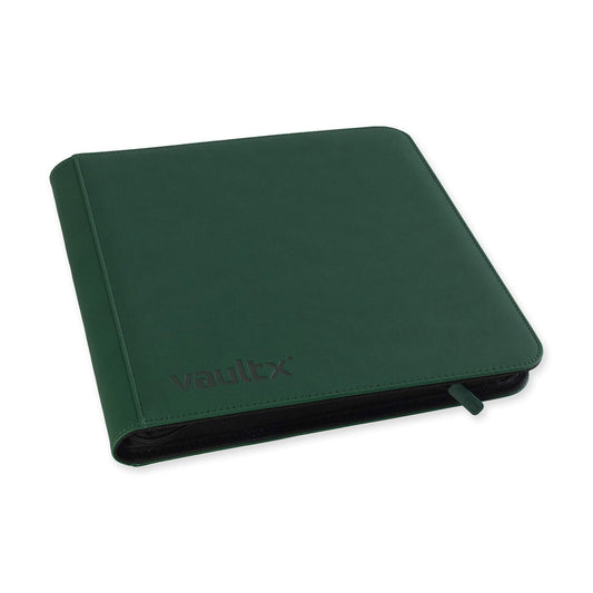 VaultX Exo-Tec Zip Binder - 12 Pocket - Green - Loaded Dice