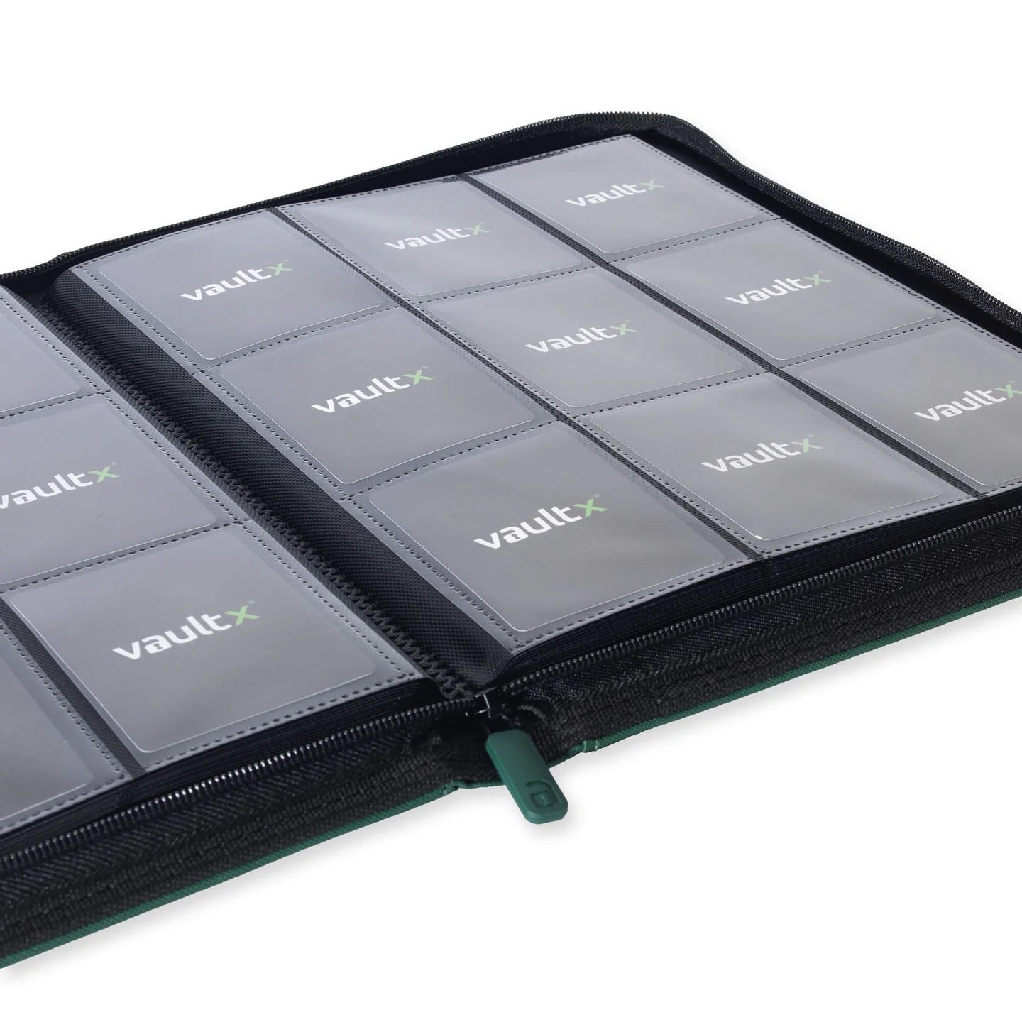 VaultX Exo-Tec Zip Binder - 9 Pocket - Green