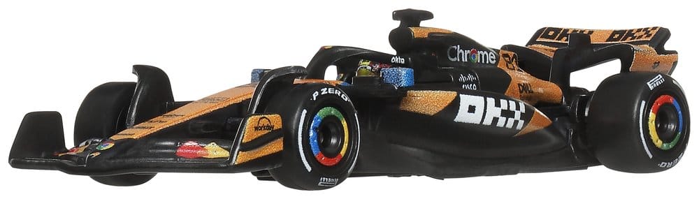 Hot Wheels Premium McLaren 1:64 F1 car, second car of the pair in front three-quarter view