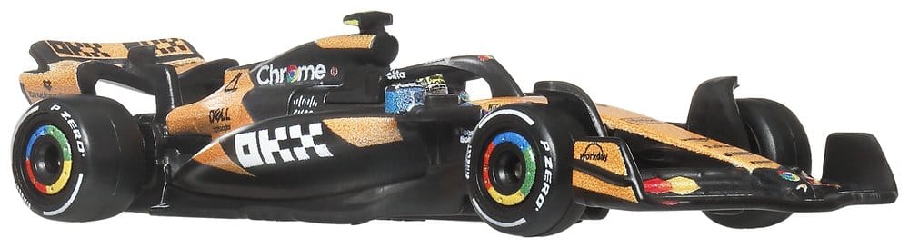 Hot Wheels Premium McLaren 1:64 die-cast F1 car, right side profile