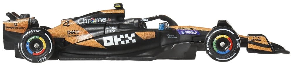 Hot Wheels Premium McLaren 1:64 F1 car, low left side profile