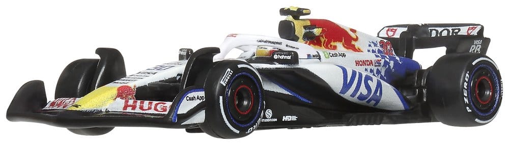 Hot Wheels Premium Racing Bulls 1:64 F1 car, second car of the pair in front three-quarter view