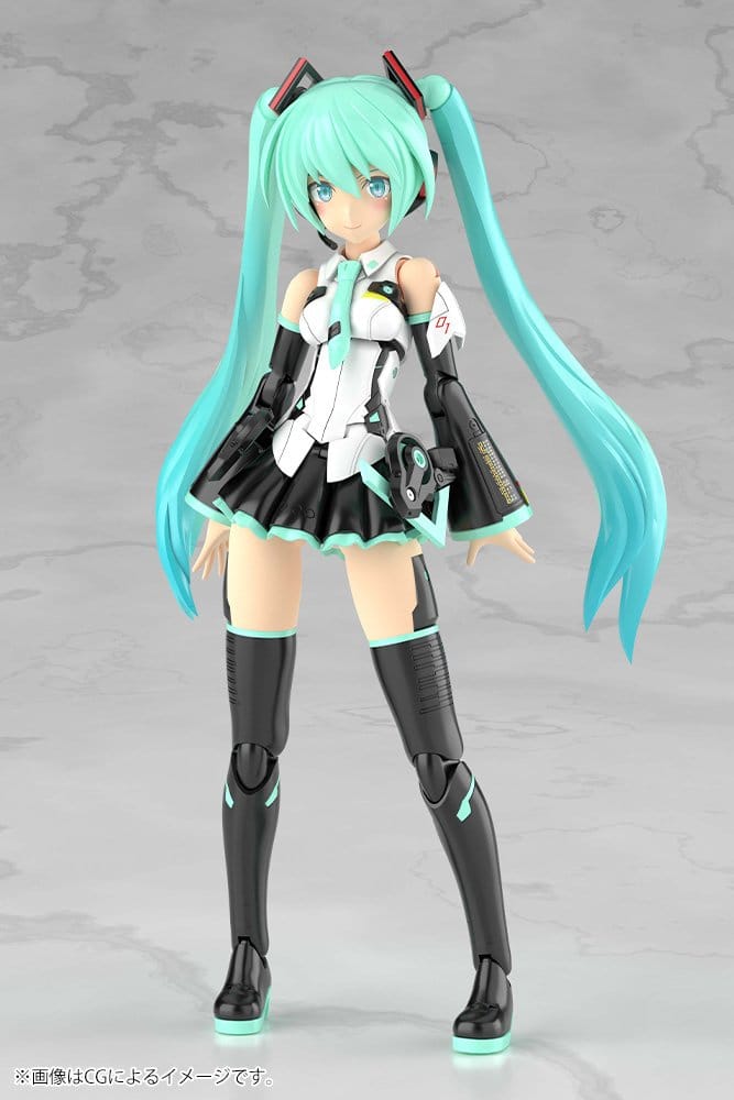 Grande Scale Frame Music Girl Hatsune Miku model standing, front view with long teal twintails