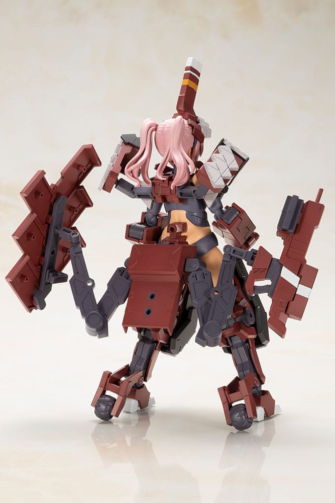 Frame Arms Girl Kagutsuchi-Otsu Fencer rear view with shield and sub-arm, Kotobukiya