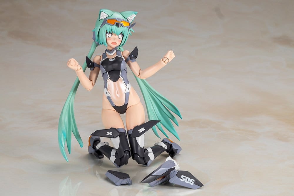 Stylet Swimsuit Low Visibility Ver. kneeling with arms raised and cat ears, Kotobukiya kit