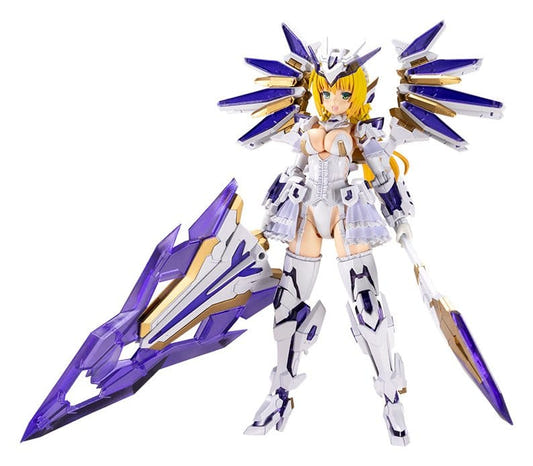 Kotobukiya Frame Arms Girl Ray Falx model kit with clear purple sword and wings, front view