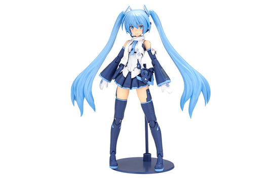Kotobukiya Frame Music Girl Snow Miku Another Color Ver. model kit on base, front view