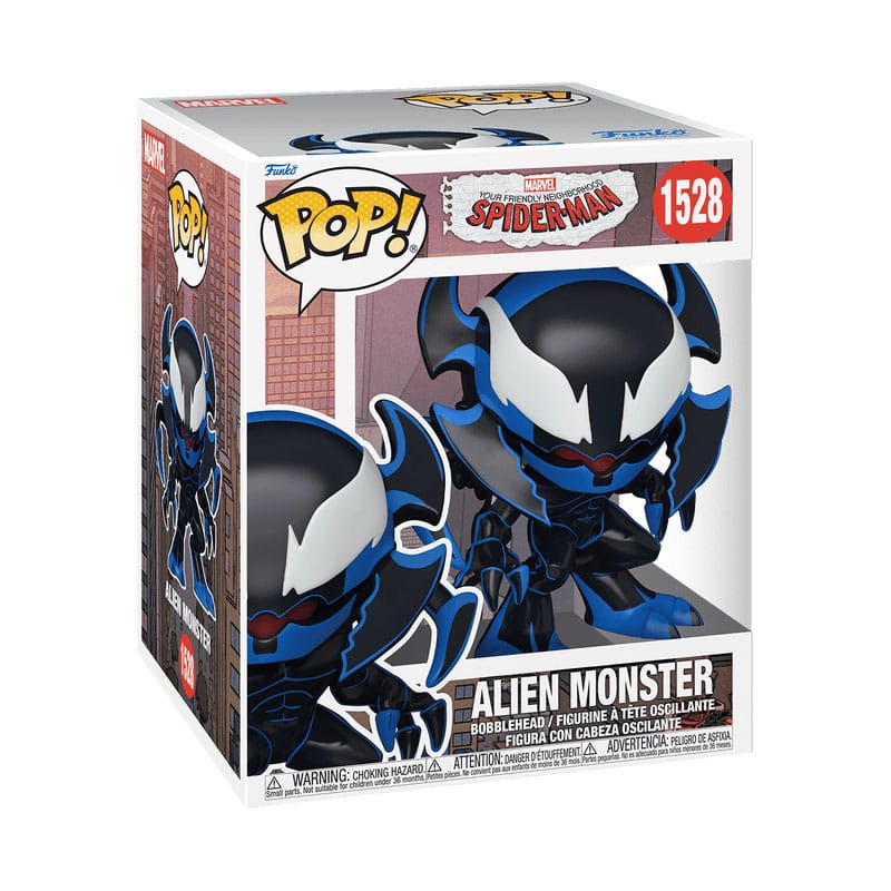 Funko Pop! Friendly Neighborhood Spider-Man Alien Monster bobblehead 1528 in its box