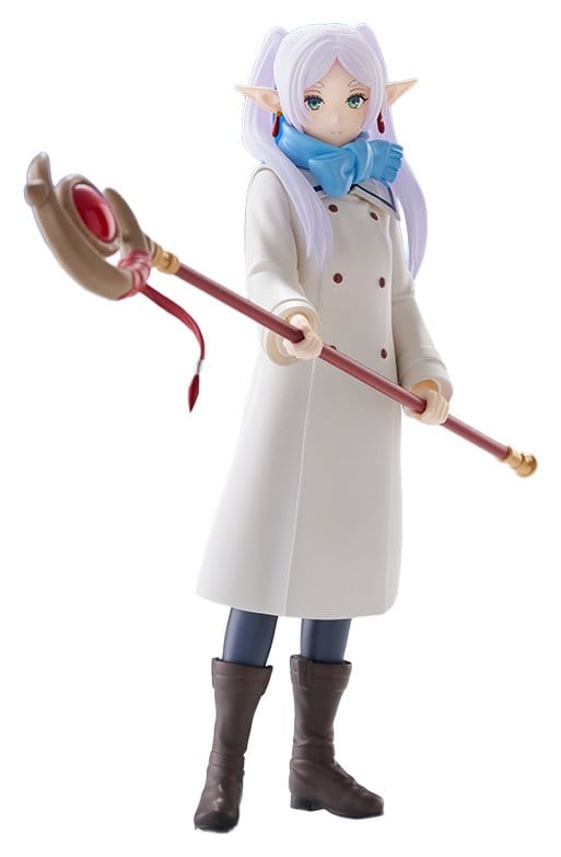 Kotobukiya Oshi Works Frieren statue from Frieren: Beyond Journey's End, front view holding her staff