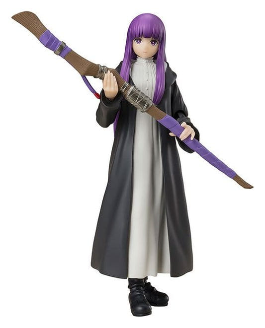 S.H.Figuarts Fern action figure from Frieren: Beyond Journey's End holding her long staff