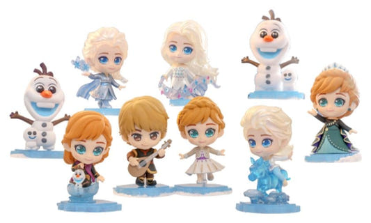 Hot Toys Frozen Cosbi mini figures line-up including Elsa, Anna, Olaf and Kristoff