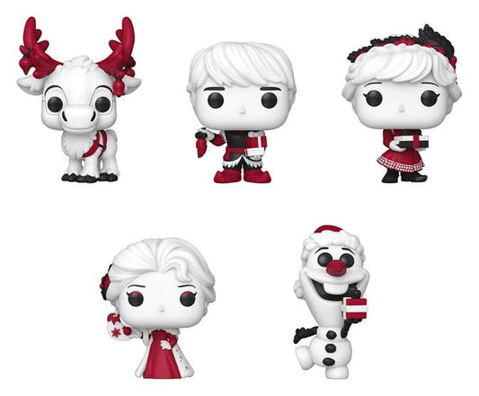 Frozen Pocket POP! Snowballs mini figures in white and red, including Elsa, Olaf and Sven