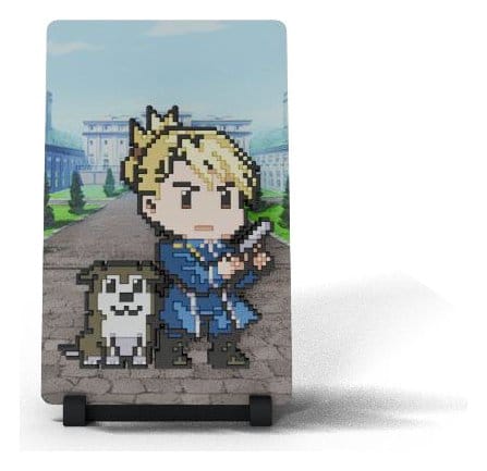 Fullmetal Alchemist FiGGYZ pixel-art magnet by First 4 Figures of Riza Hawkeye with her dog