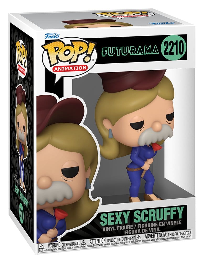 Sexy Scruffy Funko POP! Animation vinyl figure in its Futurama window box, number 2210