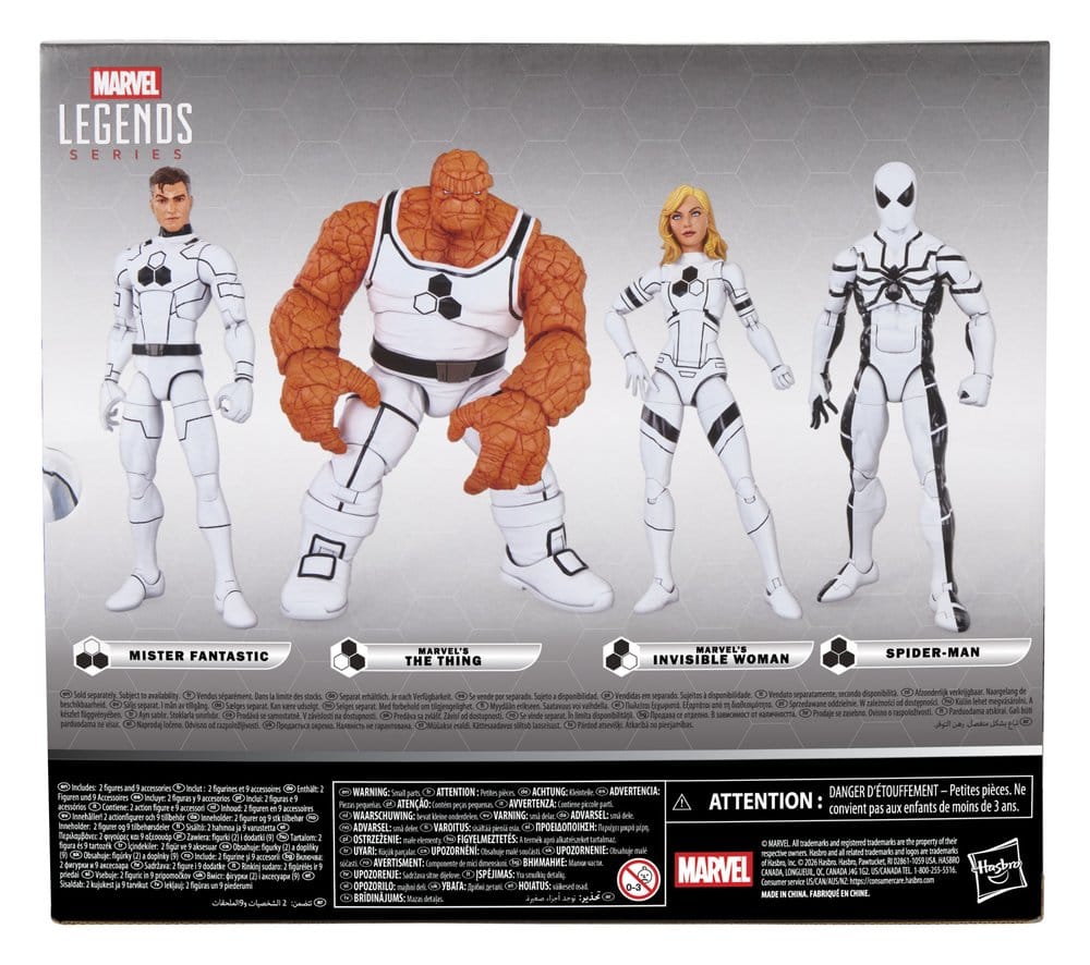 Back of the Hasbro Marvel Legends Future Foundation box showing all four FF figures in white suits