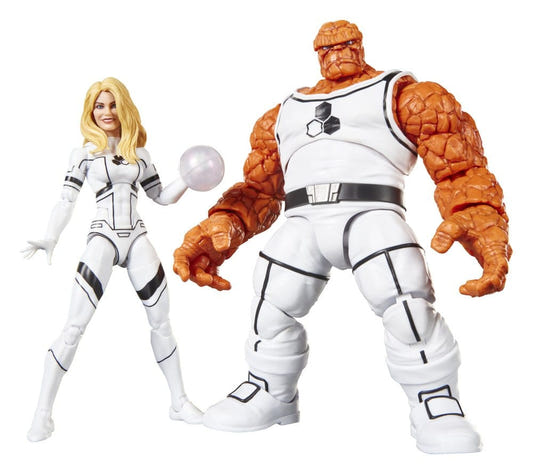 Marvel Legends Future Foundation The Thing and Invisible Woman figures standing side by side