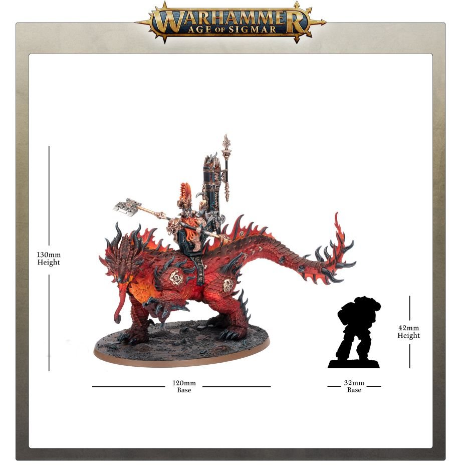 Fyreslayers: Auric Runefather on Magmadroth - Loaded Dice