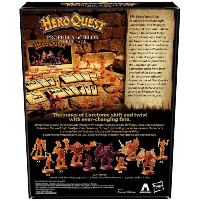 HeroQuest: Prophecy of Telor Quest - Loaded Dice Barry Vale of Glamorgan CF64 3HD