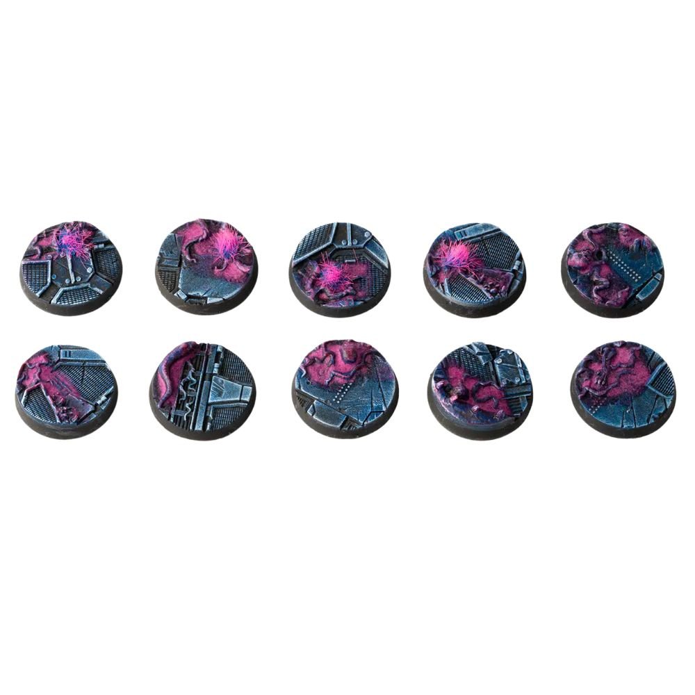 Gamers Grass Alien Infestation Round Bases - 25mm (x10) - Loaded Dice