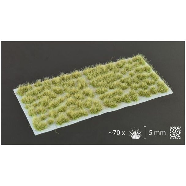 Gamers Grass Autumn 5mm small tufts, sheet of about 70 brown and dried green tufts with size key