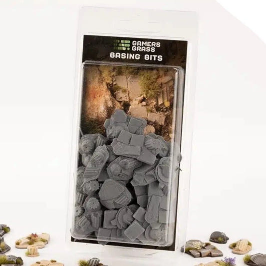 Gamers Grass Temple Basing Bits pack with broken columns and paving pieces