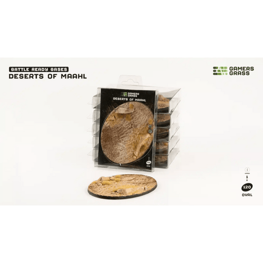 Gamers Grass Battle Ready Bases - Deserts of Maahl Oval 120mm (x1) - Loaded Dice