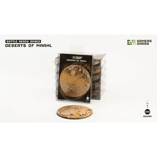 Gamers Grass Battle Ready Bases - Deserts of Maahl Round 100mm (x1) - Loaded Dice