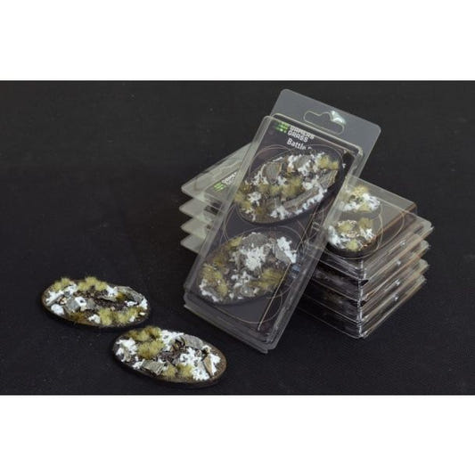 Gamers Grass Battle Ready Bases - Winter Oval 90mm (x2) - Loaded Dice