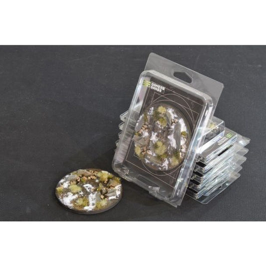 Gamers Grass Battle Ready Bases - Winter Round 100mm (x1) - Loaded Dice