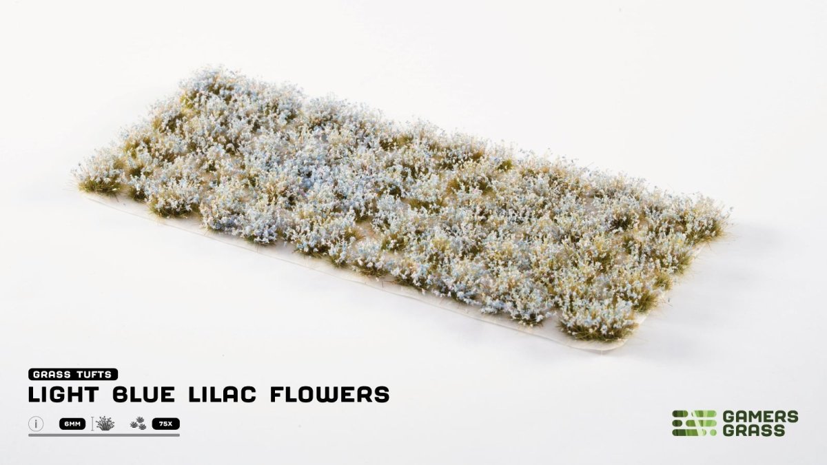 Gamers Grass - Light Blue Lilac Flowers - Loaded Dice