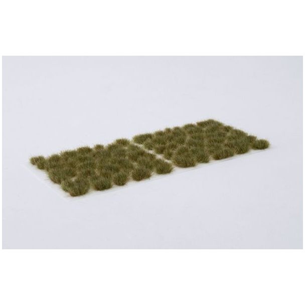 Gamers Grass Mixed Green 6mm Wild tufts laid out on their backing sheet