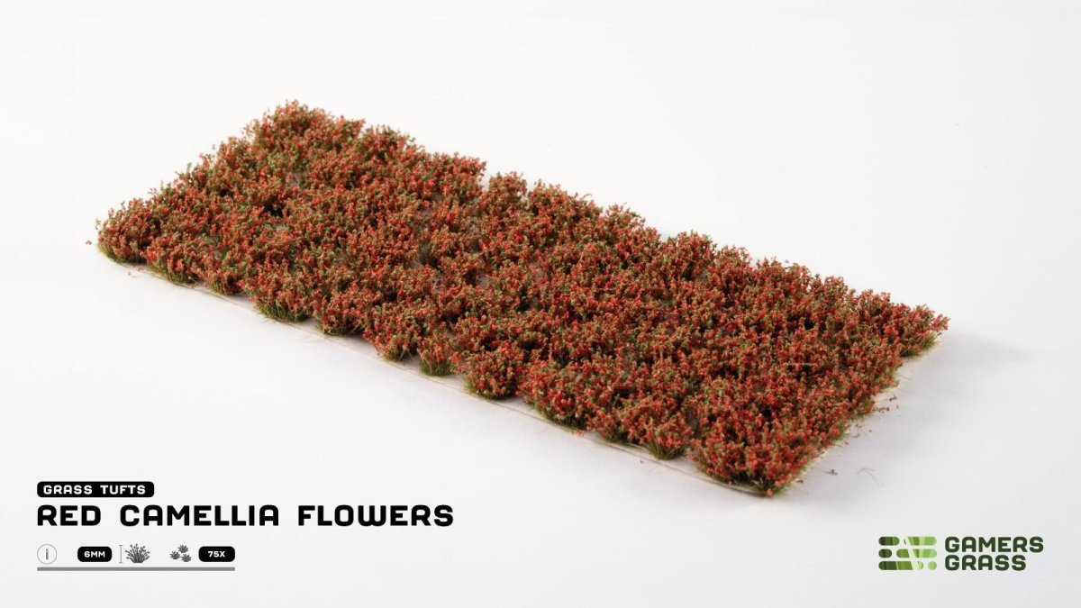 Gamers Grass - Red Camellia Flowers - Loaded Dice
