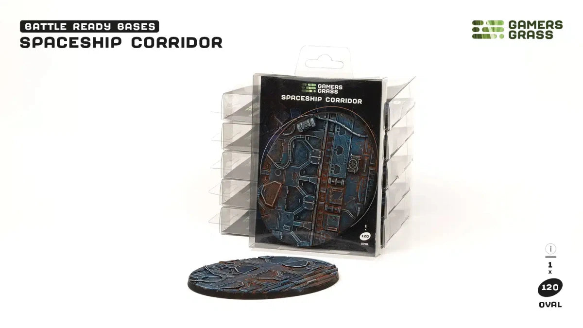 Gamers Grass Spaceship Corridor Oval Base - 120mm (x1) - Loaded Dice