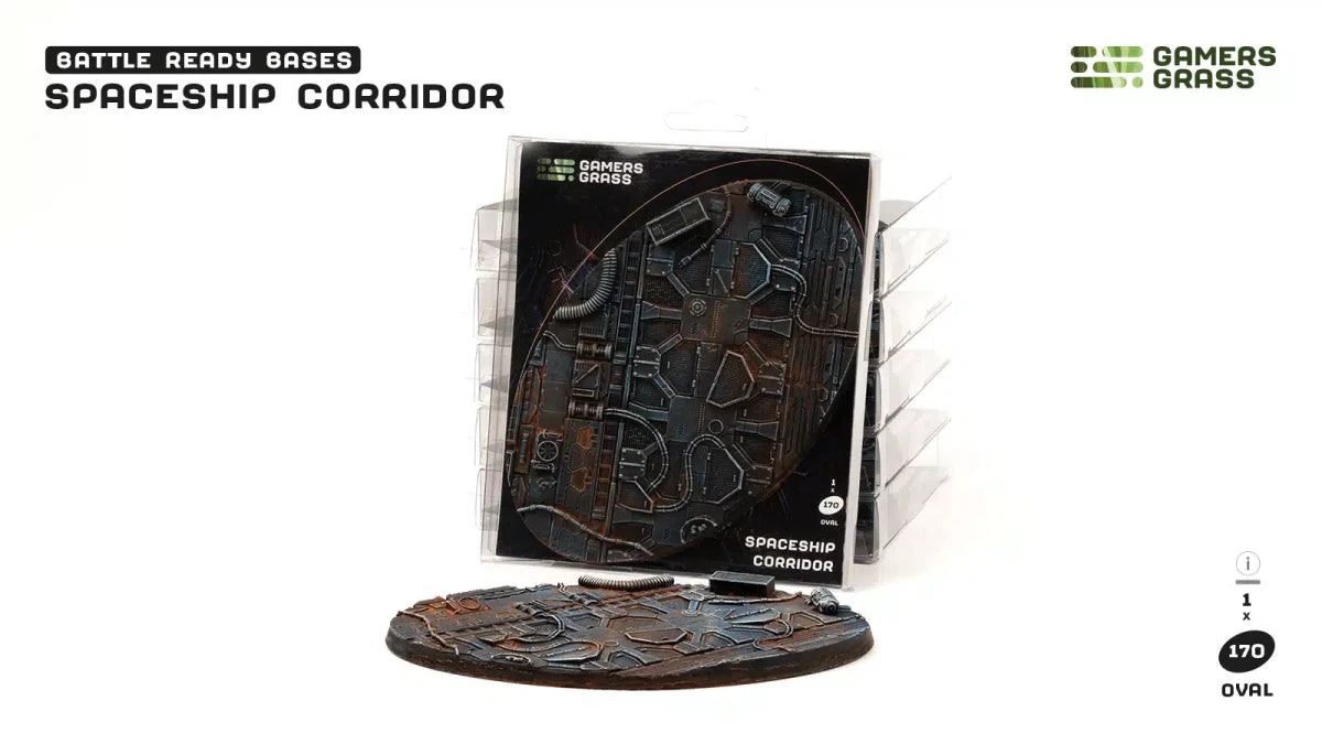 Gamers Grass Spaceship Corridor Oval Base - 170mm (x1) - Loaded Dice