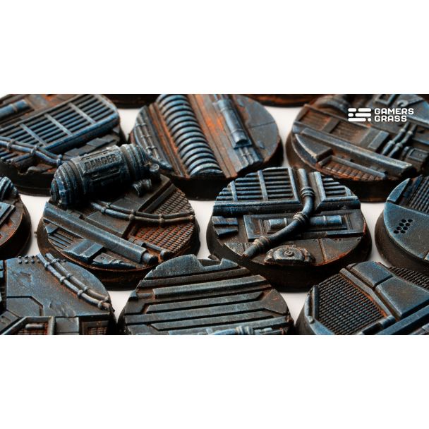 Gamers Grass Spaceship Corridor Round 25mm (x10) - Loaded Dice