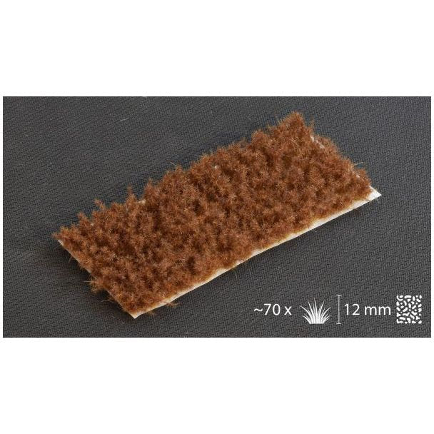 Gamers Grass Spikey Brown 12mm tufts strip, approx. 70 tufts per sheet