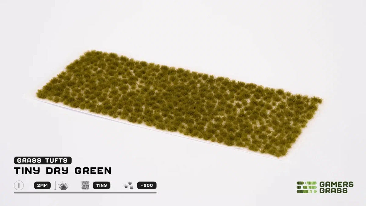 Gamers Grass Tiny Tufts - Dry Green - Loaded Dice