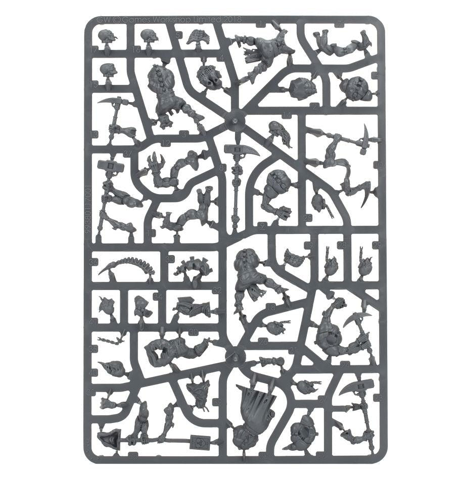 Genestealer Cults Aberrants unpainted plastic sprue, frame 1 of 1