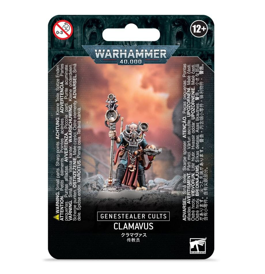 Games Workshop Genestealer Cults Clamavus blister pack front, Warhammer 40,000