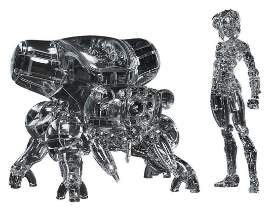 Max Factory minimum factory Fuchikoma and Motoko Kusanagi in clear thermoptic camouflage plastic