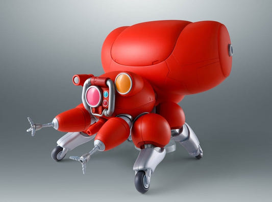 Bandai ROBOT Spirits Fuchikoma figure from Ghost in the Shell, red think-tank, front three-quarter view