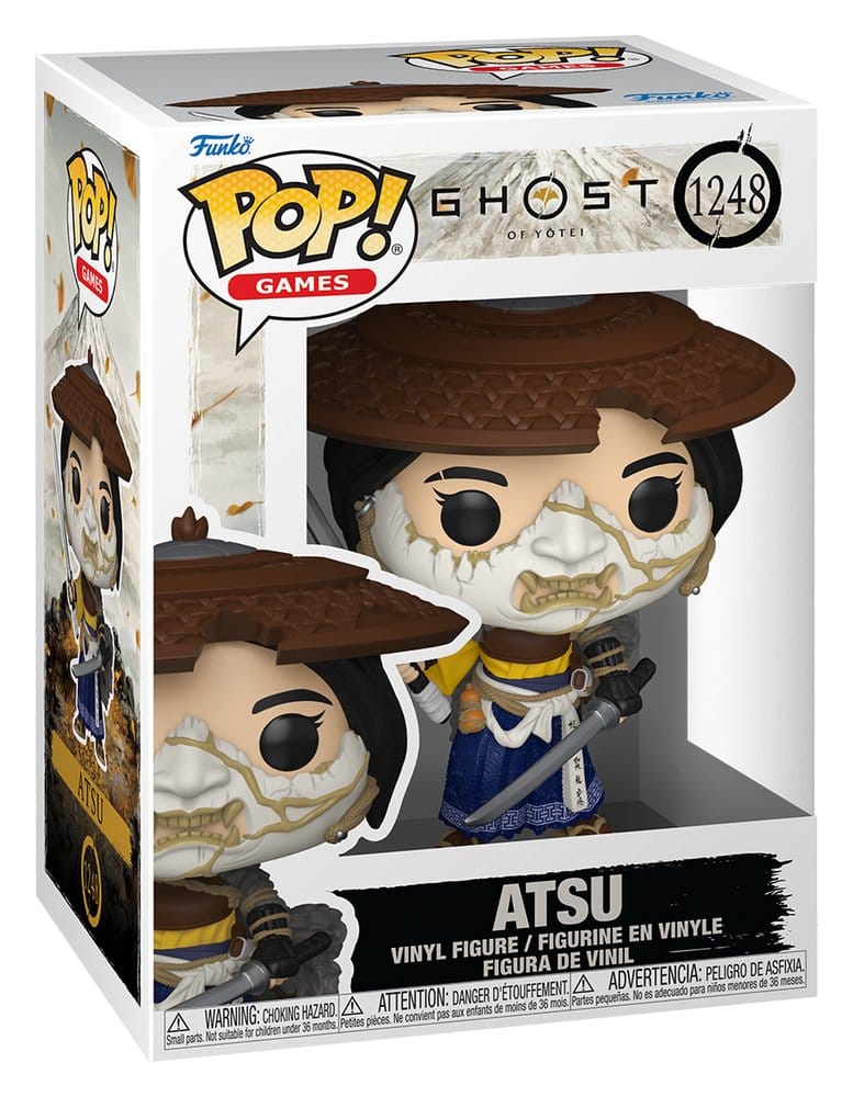 Funko Ghost of Yotei POP! Games Atsu vinyl figure in window box, number 1248