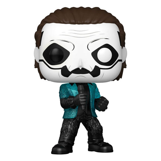 Funko Pop! Rocks Ghost Papa Emeritus IV vinyl figure in skull face paint and teal jacket