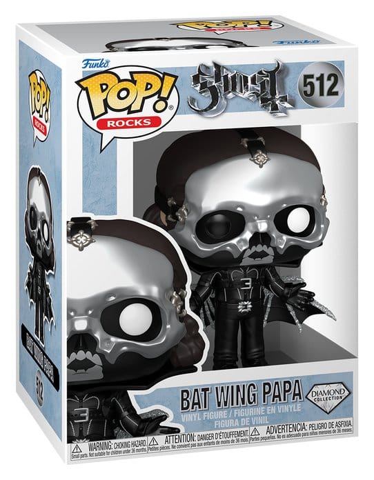 Ghost Funko POP! Rocks 512 Bat Wing Papa vinyl figure shown in its window display box