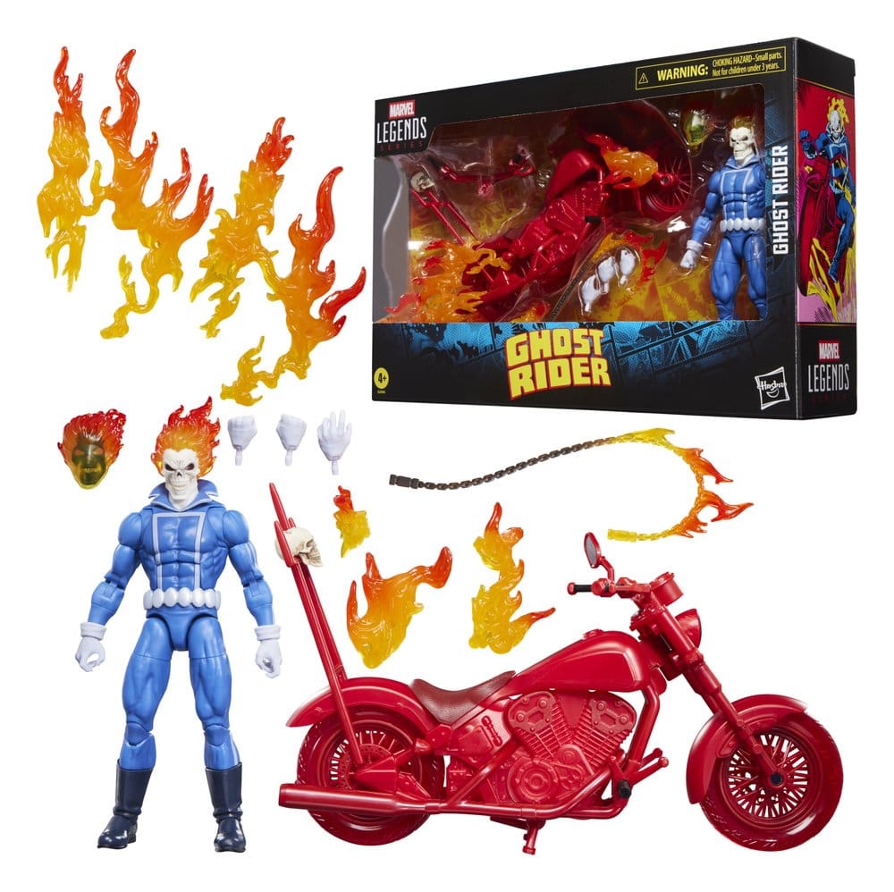 Ghost Rider Marvel Legends Action Figure Johnny Blaze with Motorcycle 15 cm
